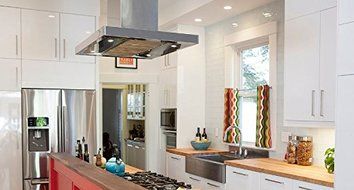 Faber STILIS36SS 36" 600 CFM Stilo Isola European Style Island Canopy Range Hood, Stainless Steel N3