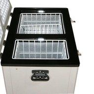 Cu. Ft. 62 Qt. Dual Zone Portable Freezer in Gray with Two Separately Controlled Temperature Zones, You Can Set... N4