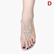 New Beach Fashion Multi Tassel Toe Ring Bracelet Chain Link Foot Jewelry Anklet N3