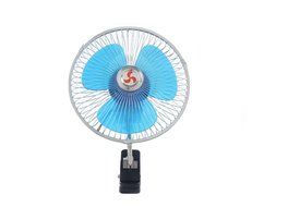 Hooshion 12V Car Vehicle Cool Fan Mounting Clip Truck Mini Air Fan Cooler Oscillating with 1.2 Meter Cable for...