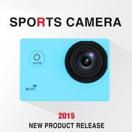 Sport Camera, Bodecin HD 1080P CMOS Cycling Outdoor Digital Action Waterproof Video Camera Support WiFi(Blue) N3