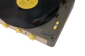 Gadhouse Brad Vintage Record Player 3-speed Turntable Built in Bluetooth, Stereo Speakers, Headphone Jack, Aux... N6