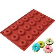 Set of 2 - Chichic 8 Cavity Silicone Donut Pan, Muffin Cups, Cake Baking Ring, Biscuit Mold N3