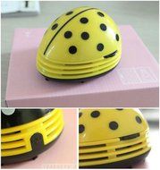 niceeshop(TM) Mini Table Dust Vaccum Cleaner Red Beetles Prints Design N8