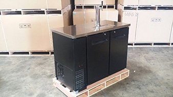 48" Single Tap Keg Beer Can Bottle Dispenser Refrigerator Stainless Steel Top UDD-24-48, Kegerator Fridge N8
