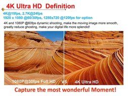 Boblov H3 Dual Screen Ultra HD 4K Sports Action Camera 1080P Waterproof Underwater Camcorder 170&deg; Wide Angle 12MP... N6