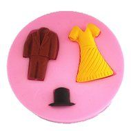 Longzang Small Clothing Silicone Mold Sugar Craft DIY Gumpaste Cake Decorating Clay