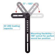 Mounting Dream MD5420 Sound Bar Bracket Universal Sound Bar TV Mount for Mounting Above or Under TV Fits Most...