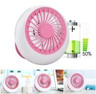 Mystery Rechargeable USB Mini Fan Portable Desktop Table Fan with Bulit-in Battery USB Powered with 3 Modes Speed... N2