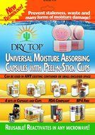 DRY TOP Clips/Capsules - Reusable - Moisture Absorbing Dehumidifier N2