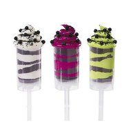 Plastic Cake Push Up Pop Tube Molds Tools with Lids (Round Molds, Set of 25) N3