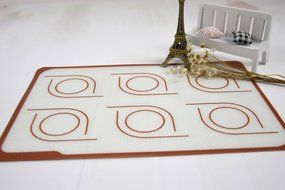 Homankit Silicone Baking Mat for Macarons, Set of 2 Quarter Sheet (7 7/8" x 11 2/5"), Non Stick Cookie Sheets