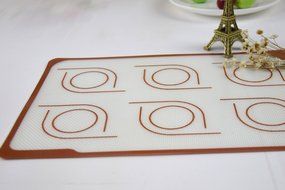 Homankit Silicone Baking Mat for Macarons, Set of 2 Quarter Sheet (7 7/8" x 11 2/5"), Non Stick Cookie Sheets N2