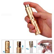 10ml ATOMISER COLOUR EMPTY SPRAY PERFUME TRAVEL BOTTLE REFILLABLE ALUMINIUM, Available colors--Black, Silver,... N2