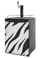 Kegerator Skin - Zebra Skin (fits medium sized dorm fridge and kegerators)