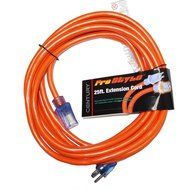 ProStyle 12 Gauge SJTW 3 Conductor 25 Foot Extension Cord With Lighted Ends - Orange N2