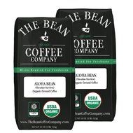 The Bean Coffee Company Aloha Bean (Hawaiian Hazelnut), Organic Ground Bean, 16-Ounce Bags (Pack of 2)