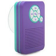 Aduro AquaSound WSP40 Waterproof Shower Bluetooth Portable Speaker with Stand and Suction Cup (Turquoise/White) N3