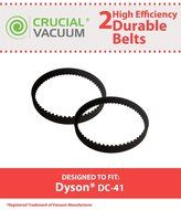 2 Dyson DC-41 Belts; Fits Dyson DC-41 Upright Vacuums; Designed &amp; Engineered by Crucial Vacuum
