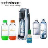 Igloo Compact Ice Maker (ICE102C-White) with Exclusive SodaStream Fountain Jet Soda Maker in Black with w/ 4 Bottles... N3