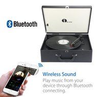 1byone Suit-case Style Turntable with Speaker, Bluetooth support and Vinyl-To-MP3 Recording, Belt Driven Record... N2