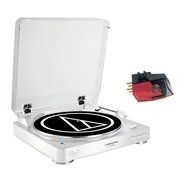 Audio Technica Turntable, AT100 Cartridge and Stylus Bundle ATLP60BTWH