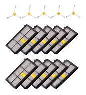 Wholey Roomba Hepa Filters Roomba 3-armed Side Brushs and Tangle-free Debris Extractor for Roomba 800 900 Series... N6