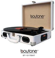 Boytone BT-101TBWT 5 in 1 Briefcase Record Player AC-DC Built in Rechargeable Battery, With 2 Stereo Speakers... N2