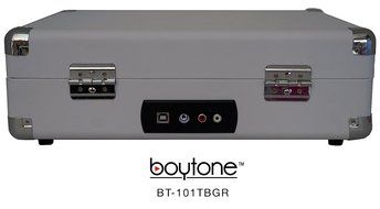 Boytone BT-101TBWT 5 in 1 Briefcase Record Player AC-DC Built in Rechargeable Battery, With 2 Stereo Speakers... N5