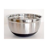 Stainless Steel Mixing Bowl with Non-skid Silicone Bottom, 4 Quart
