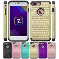 iPhone 7 Plus Case, [5.5 Inch] by HLCT, Soft Interior Silicone Bumper &amp; Hard Shell Solid PC Back, Shock-Absorption... N31