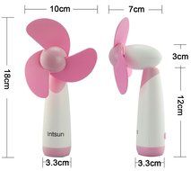 Intsun Handheld Portable Battery Operated Cooling Mini Fan Electric Personal Fans for Home and Travel (blue) N10