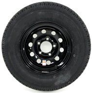 Radial Trailer Tire On Black Rim ST205/75R15 LRC (5 Lug On 4.5&quot;) Modular Wheel