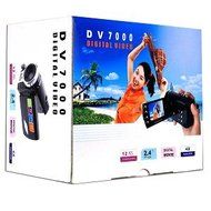DV7000A SD/SDHC High-Definition 720p Digital Camcorder w/4x Digital Zoom &amp; 2.4" Flipout LCD (Black) N4