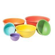 Oggi Bamboo Fiber Mixing Bowl Set Bundle with Batter Tool, Spoonula, and Kitchen Towels (10 ITEMS)