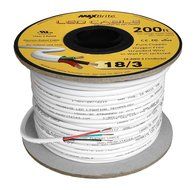 18AWG Low Voltage LED Cable 3 Conductor Jacketed In-Wall Speaker Wire UL/cUL Class 2 (200 ft reel)
