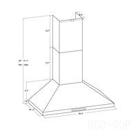 AKDY&reg; 36" Stainless Steel Wall Mount Cooking Fan Vent Touch Control Display Range Hood Noise Reduce Design N5