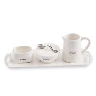 Mud Pie Bistro Cream &amp; Sugar Set, White N5