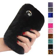 iPhone 7 Plus Case,Inspirationc Luxury Stylish Bling Fluffy Cover Plush Rabbit Hair Fur Cases Decorative Handmade... N3