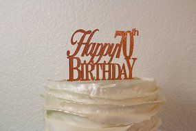 All About Details Copper Happy-70th-birthday Cake Topper N4