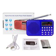 TIVDIO L-065 Pocket Digital FM Radio with REC Recorder MP3 Player Speaker Micro SD T-Flash Card with Flashlight...