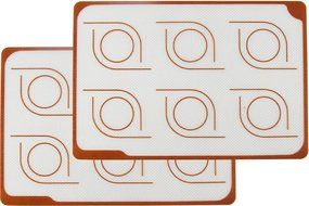 Homankit Silicone Baking Mat for Macarons, Set of 2 Quarter Sheet (7 7/8" x 11 2/5"), Non Stick Cookie Sheets N5