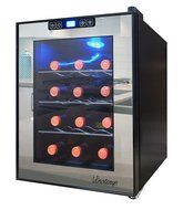 Vinotemp VNTVT-28TSBM 28-Bottle Mirrored Thermoelectric Wine Cooler N8