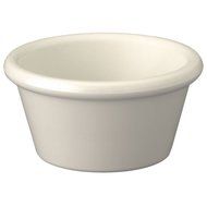 Gessner 0392 BONE WH Melamine 2 Oz Smooth-Sided Ramekin - Dozen