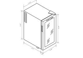 AKDY&reg; 18 Bottles Freestanding Single Zone Thermoelectric Wood Shelf Wine Cooler Chiller Refrigerator N2