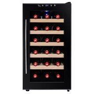 AKDY&reg; 18 Bottles Freestanding Single Zone Thermoelectric Wood Shelf Wine Cooler Chiller Refrigerator N3