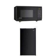 Danby 0.7 cu. ft. Microwave Oven, Black and Danby Compact Refrigerator, 3.2 Cubic Feet, Black