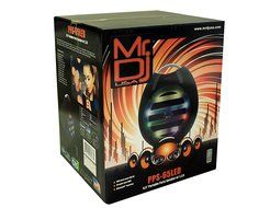 Mr. Dj PPS65LED Portable Speaker FM Radio Built-In Bluetooth USB/Mini SD Slot MP3 Player w/ Rechargeable Battery