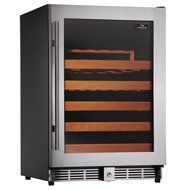 KingsBottle PRO Series 25 Bottle Single Zone Wine Cooler, Black N32