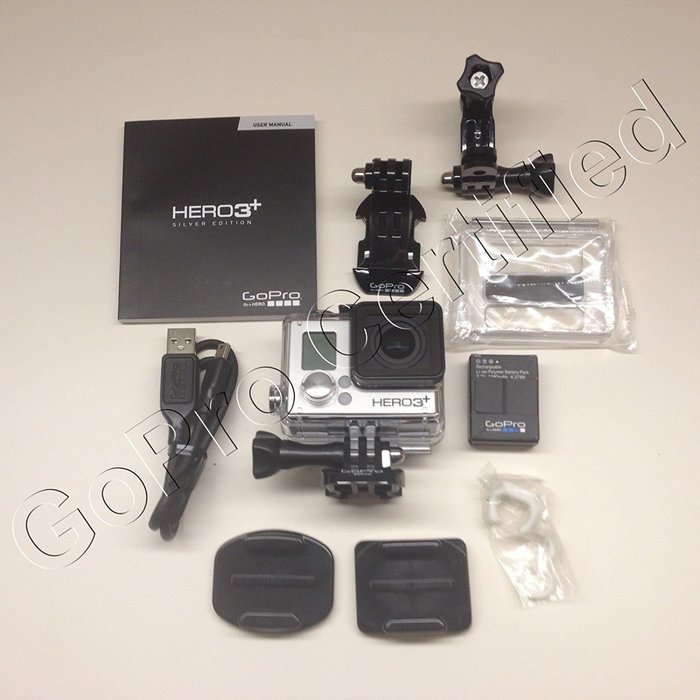 GoPro HERO3+: Silver Edition (Waterproof, Built-in WiFi, 10.0 MP photo, 1080P video)(Certified Refurbished)